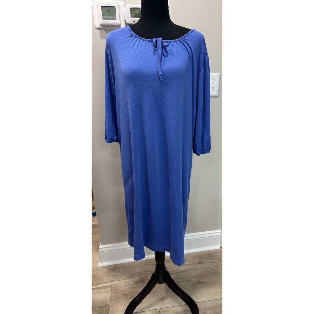 L.L. Bean Supima Cotton Knit Dress Tie Soft Beach Vacation Cover-Up - Large